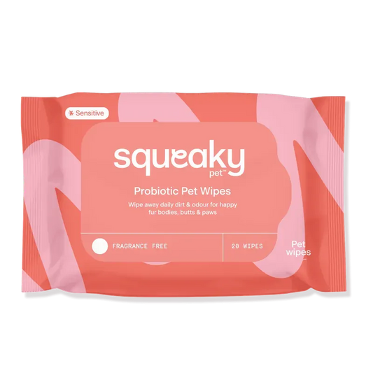 Squeaky Pet Probiotic Pet Wipes Fragrance Free 20 Wipes