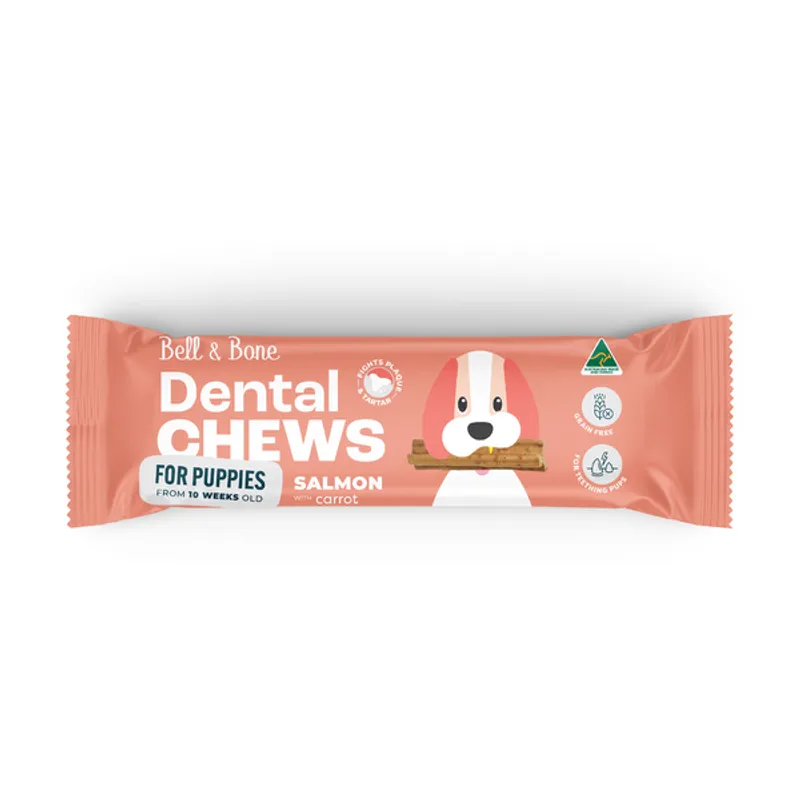 Bell & Bone Puppy Dental Chews Salmon Carrot Trial 44Pk
