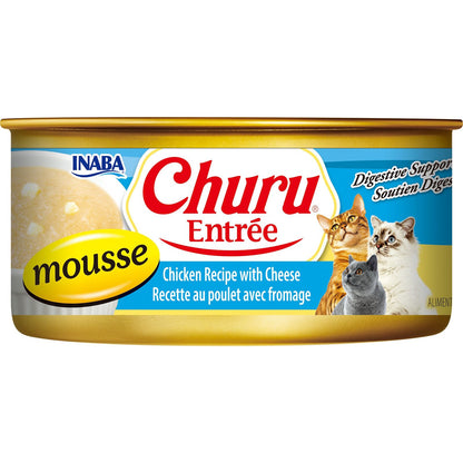Inaba Churu Entree Mousse Chicken with Cheese Wet Cat Food 156g x 24 Cans