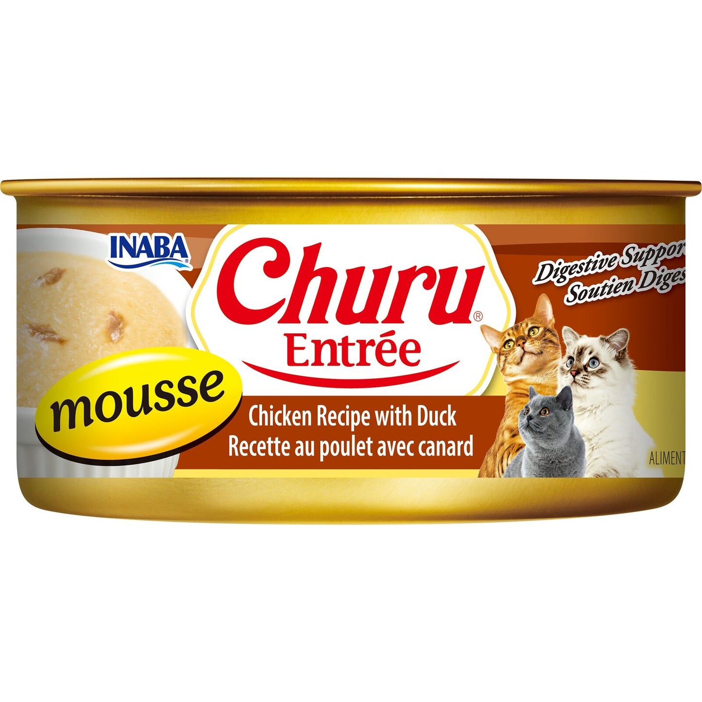 Inaba Churu Entree Mousse Chicken with Duck Wet Cat Food 156g x 24 Cans
