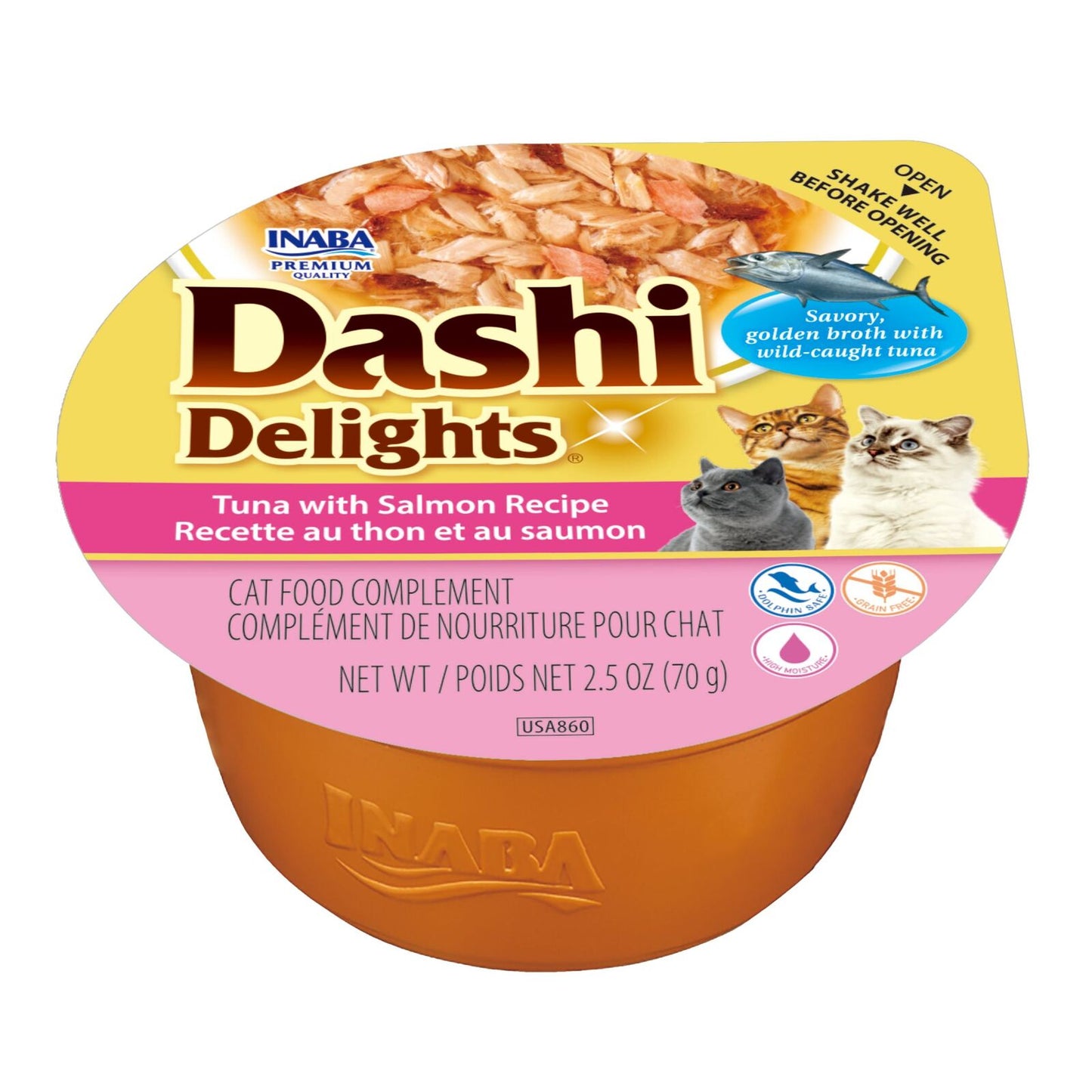 Inaba Cat Dashi Delights Tuna With Salmon 56G (Om6)