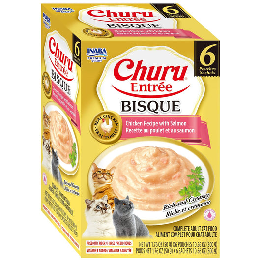 Inaba Cat Churu Entree Bisque Chicken W Salmon 6X50G