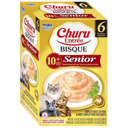 Inaba Cat Churu Ent Bisque Chckn W Tuna Snr 10+ 6X50G