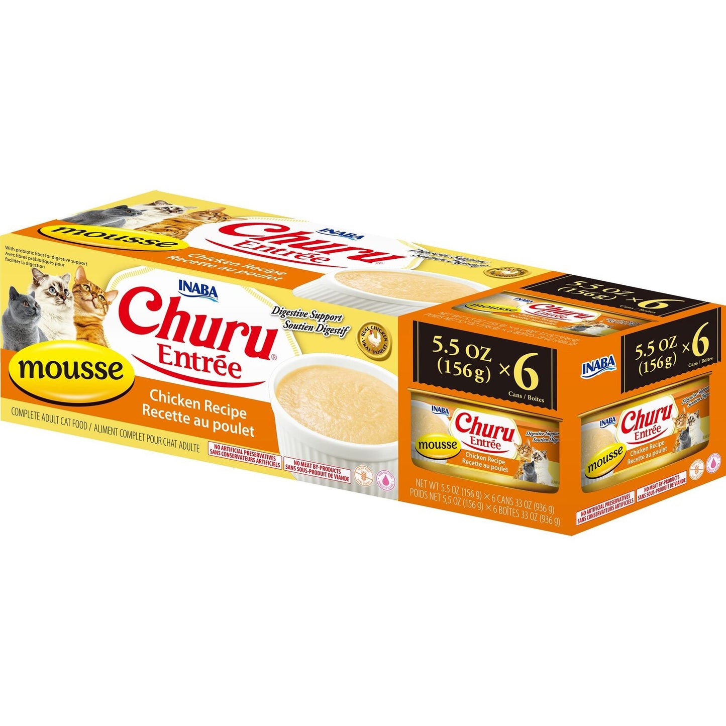 Inaba Churu Entree Mousse Chicken Wet Cat Food 156g x 6 Cans