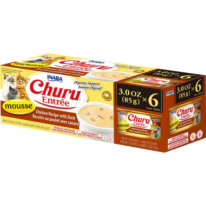 Inaba Churu Entree Mousse Chicken with Duck Wet Cat Food 85g x 6 Cans