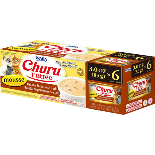 Inaba Churu Entree Mousse Chicken with Duck Wet Cat Food 85g x 6 Cans