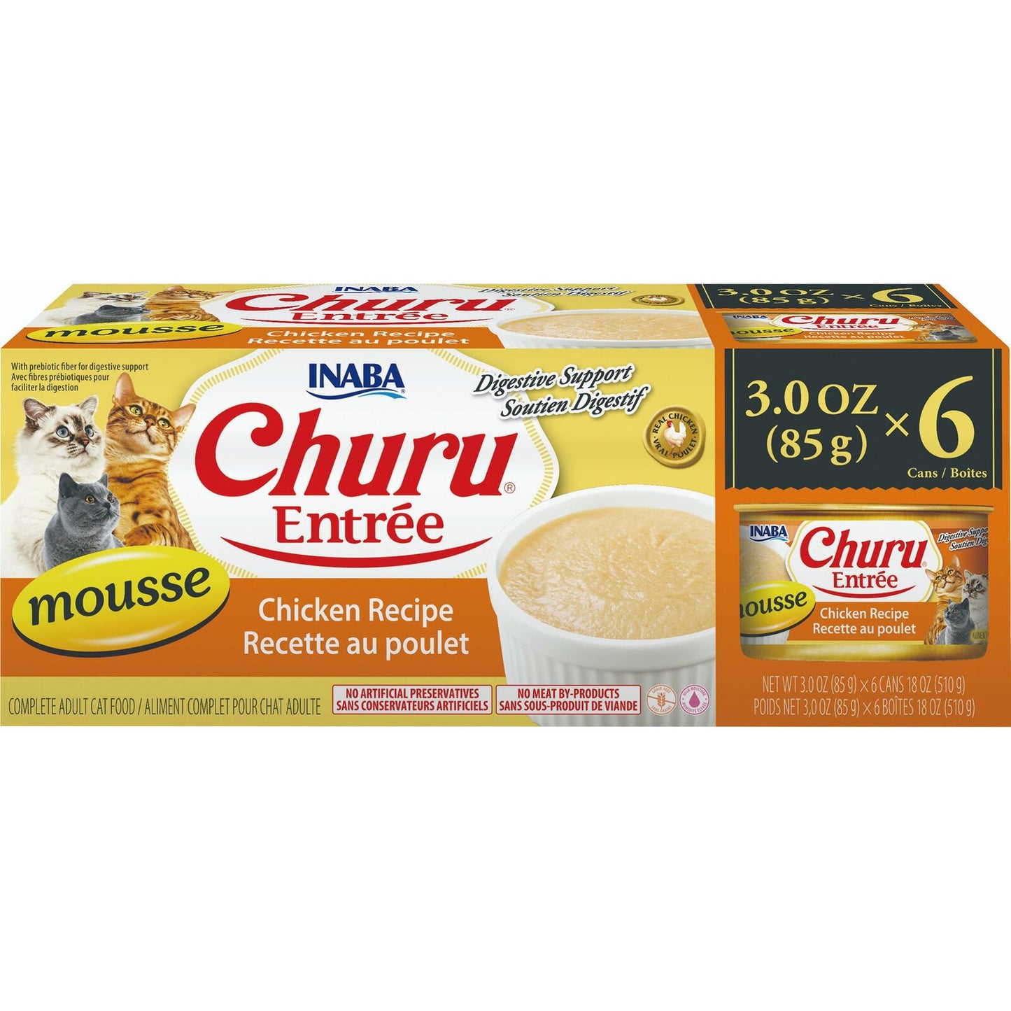 Inaba Churu Entree Mousse Chicken Wet Cat Food 85g x 6 Cans