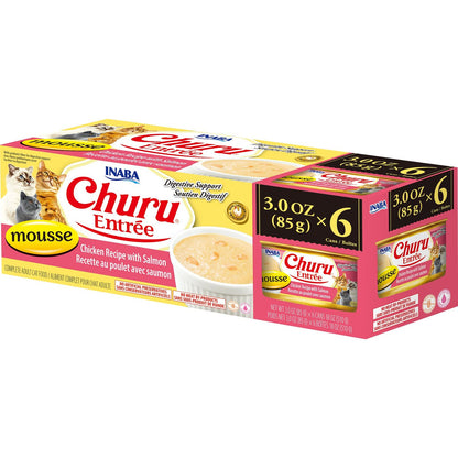 Inaba Cat Churu Entree Mousse Chicken W Salmon 6X85G