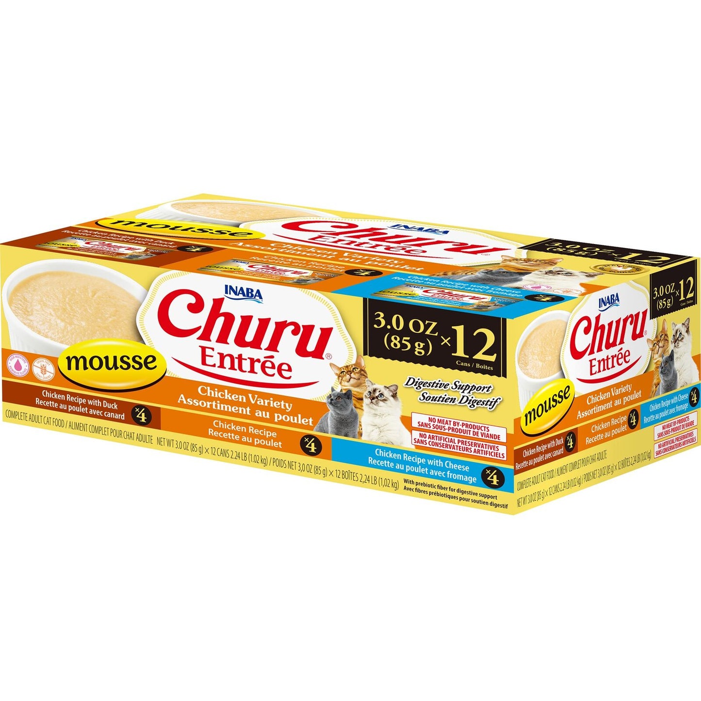 Inaba Cat Churu Entree Mousse Chicken Variety 12X85G Variety