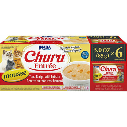 Inaba Churu Entree Mousse Tuna with Lobster Wet Cat Food 85g x 6 Cans
