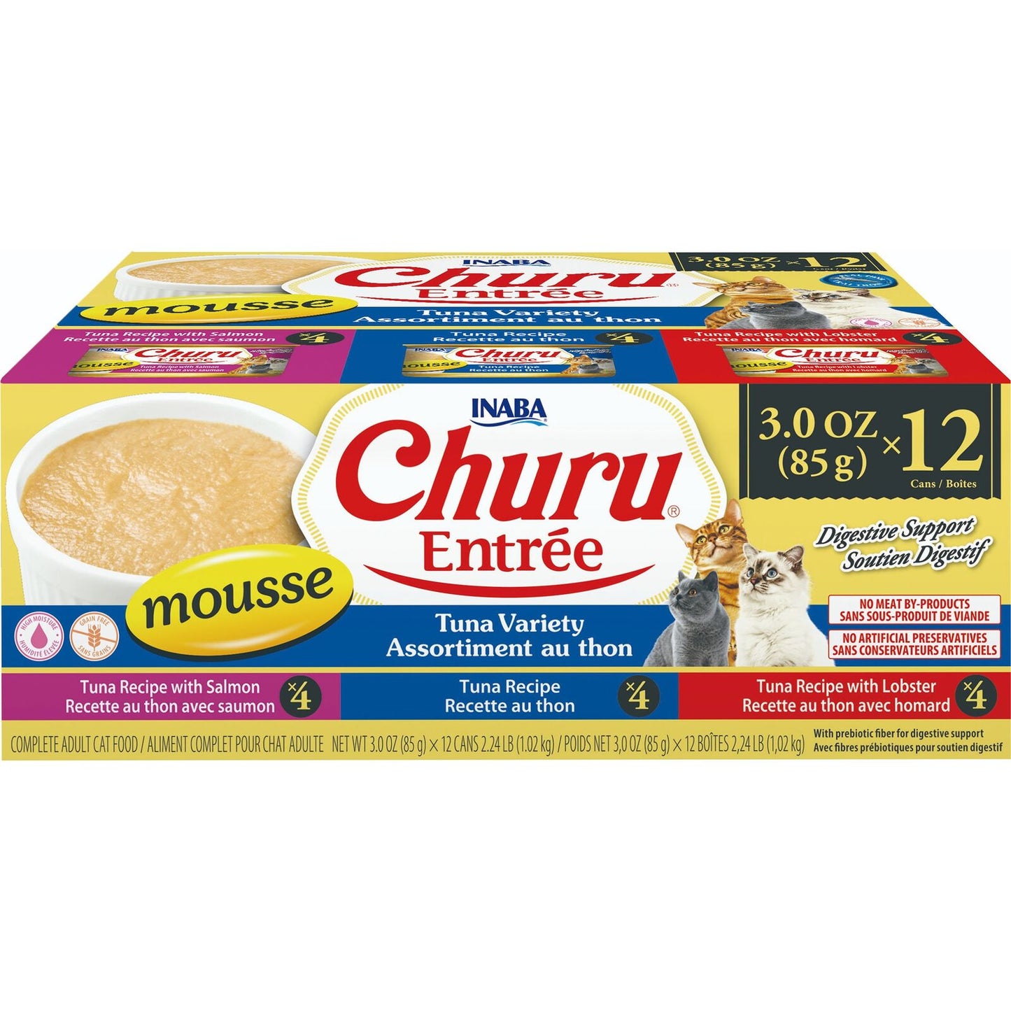 Inaba Cat Churu Entree Mousse Tuna Variety 12X85G Variety