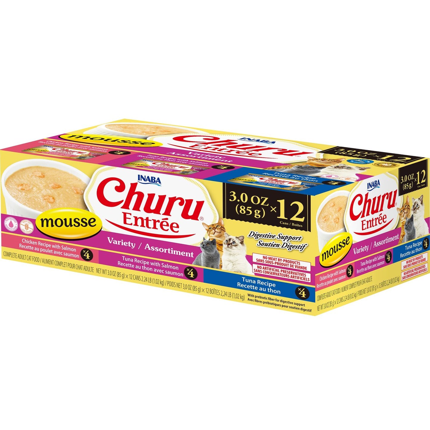 Inaba Churu Entree Mousse Variety Wet Cat Food 85g x 12 Cans