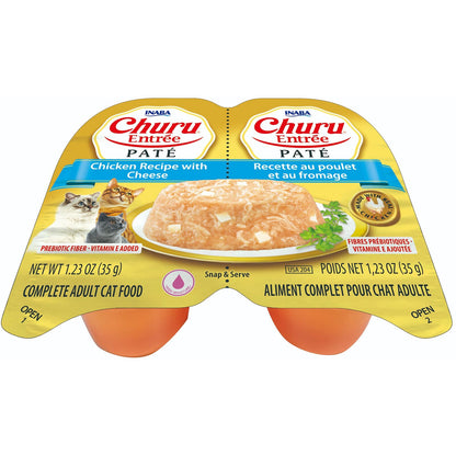 Inaba Cat Churu Ent Pate Chckn Cheese 35G 6Pk Twin Cups (Om6)