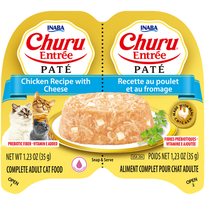 Inaba Cat Churu Ent Pate Chckn Cheese 35G 6Pk Twin Cups (Om6)