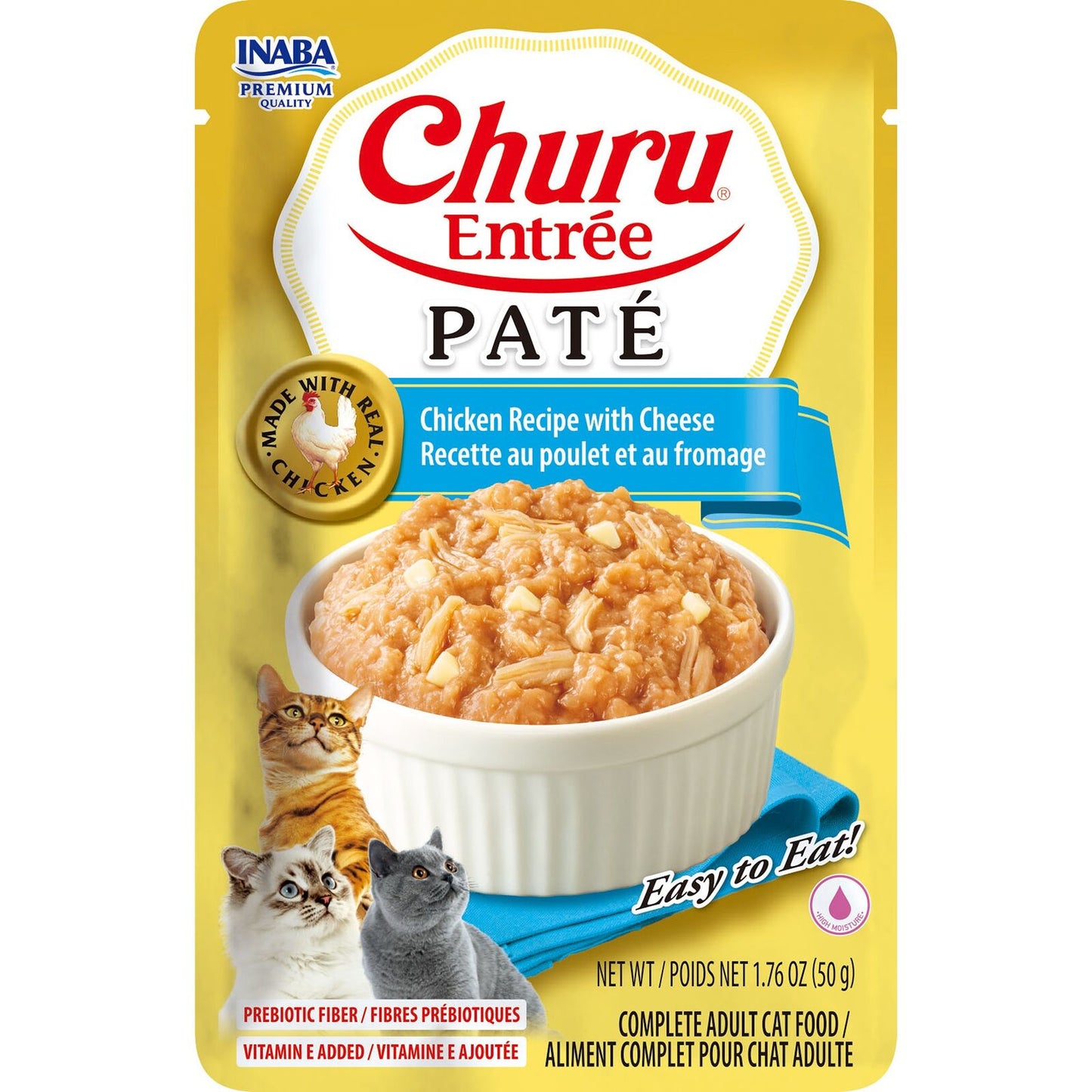 Inaba Cat Churu Ent Pate Chckn W Cheese 50G 6Pk Srt (Om6)