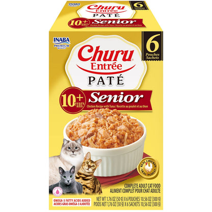 Inaba Cat Churu Entree Pate Chicken Tuna Snr 10+ 6X50G
