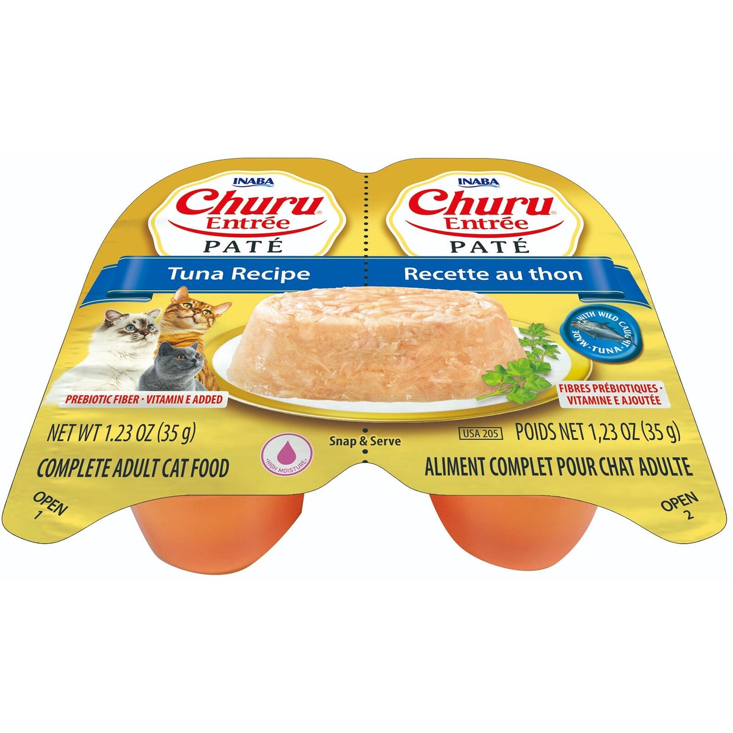 Inaba Cat Churu Entree Pate Tuna 35G 6Pk Twin Cups (Om6)