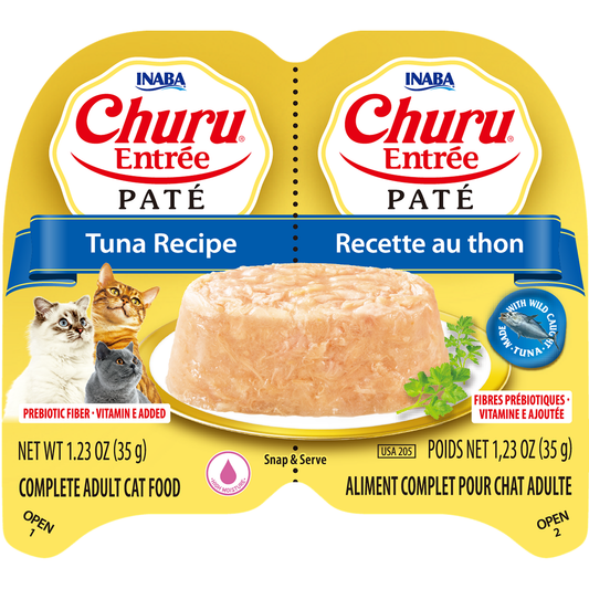 Inaba Cat Churu Entree Pate Tuna 35G 6Pk Twin Cups (Om6)