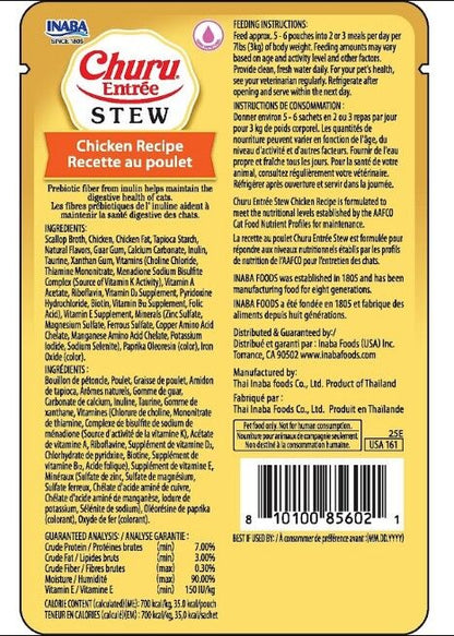 Inaba Cat Churu Entree Stew Chicken 50G 6Pk Srt (Om6)