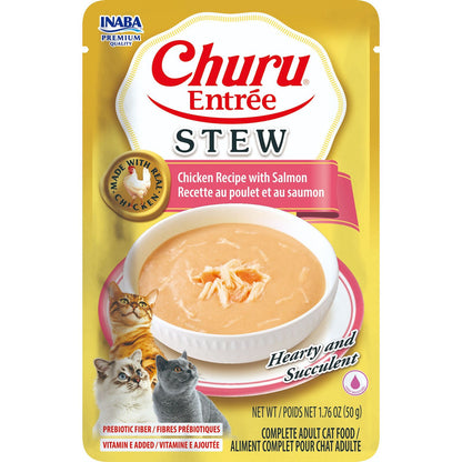 Inaba Cat Churu Entree Stew Chckn Salmon 50G 6Pk Srt (Om6)