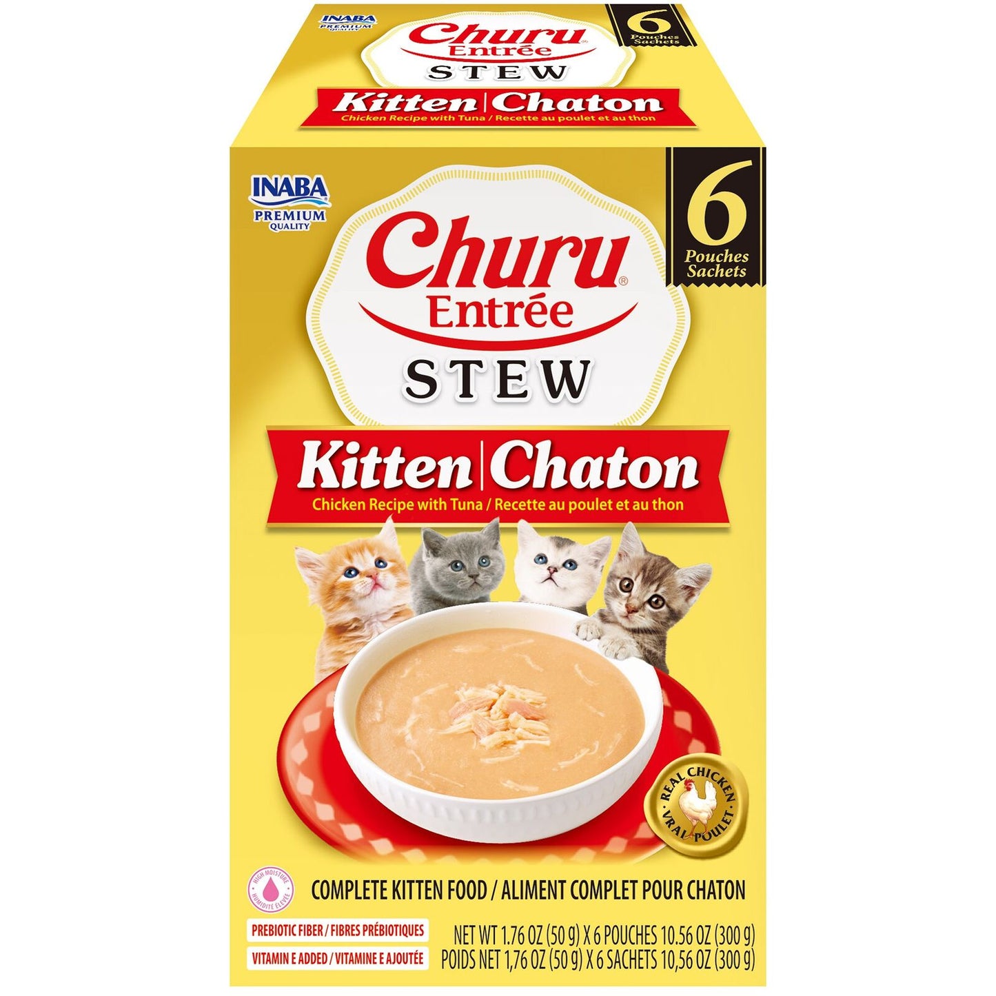 Inaba Cat Churu Entree Stew Chicken Tuna For Kitten 6X50G