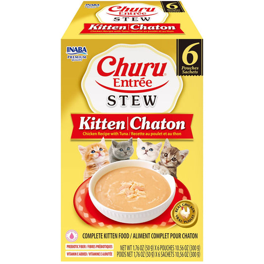 Inaba Cat Churu Entree Stew Chicken Tuna For Kitten 6X50G