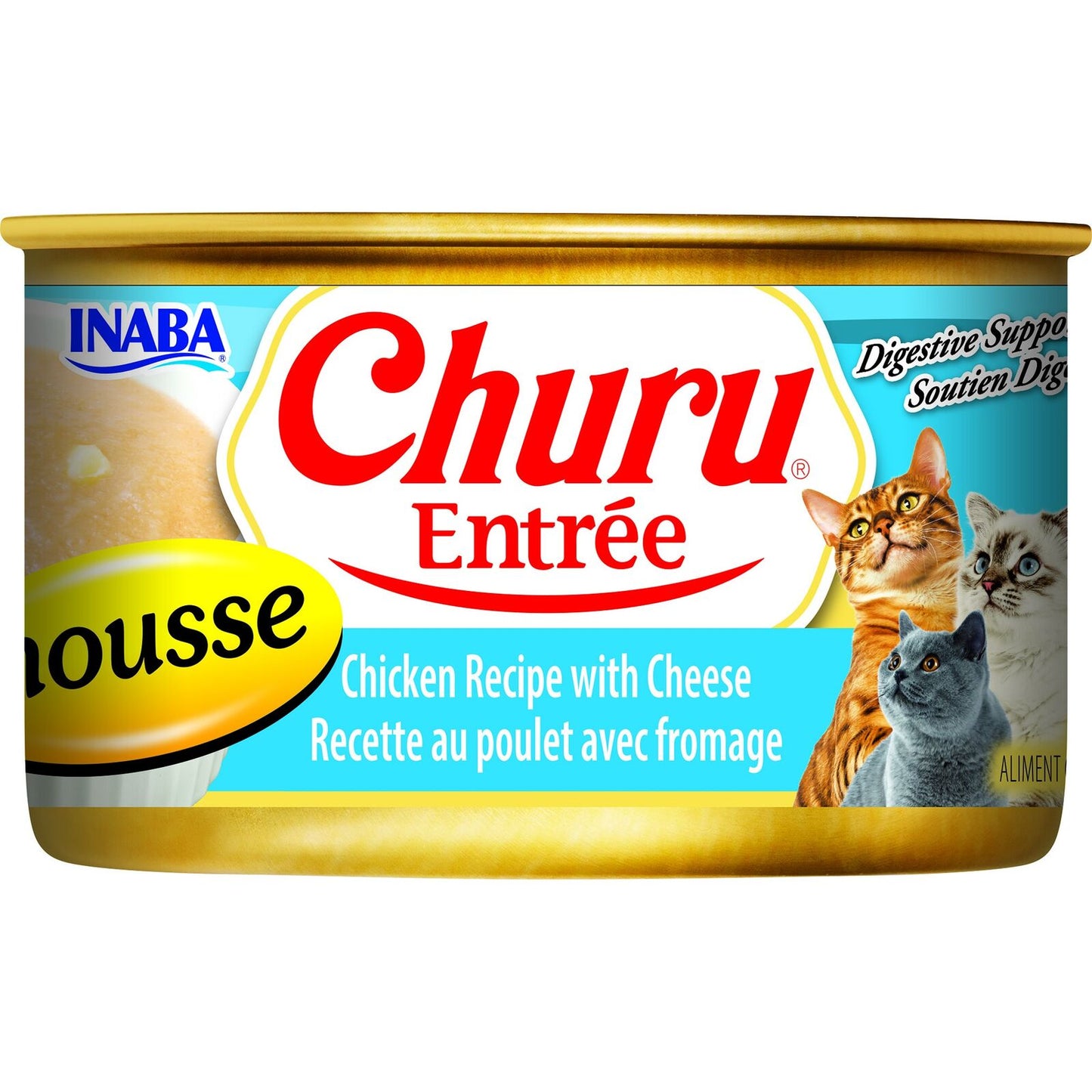Inaba Churu Entree Mousse Chicken with Cheese Wet Cat Food 85g x 24 Cans