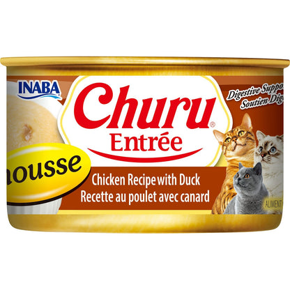 Inaba Churu Entree Mousse Chicken with Duck Wet Cat Food 85g x 24 Cans