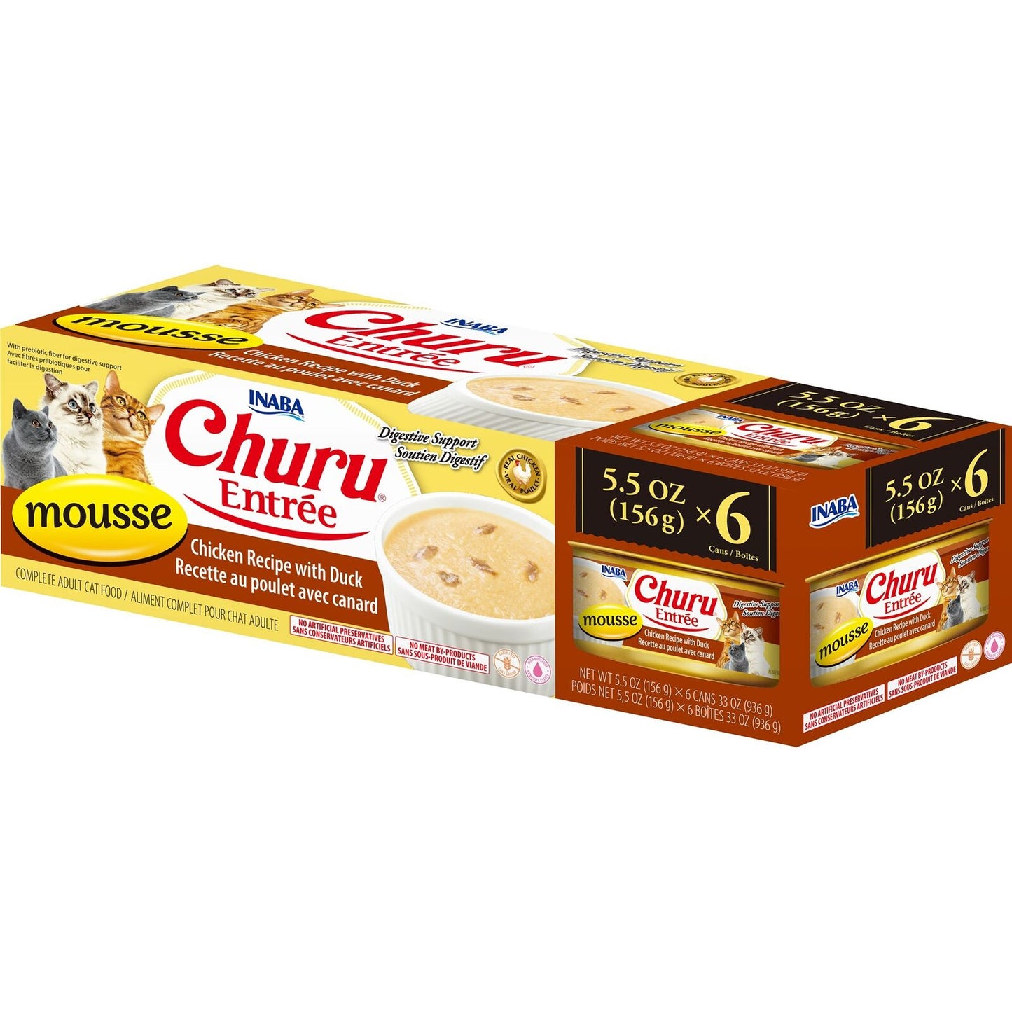 Inaba Cat Churu Entree Mousse Chicken W Duck 6X156G