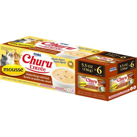 Inaba Cat Churu Entree Mousse Chicken W Duck 6X156G