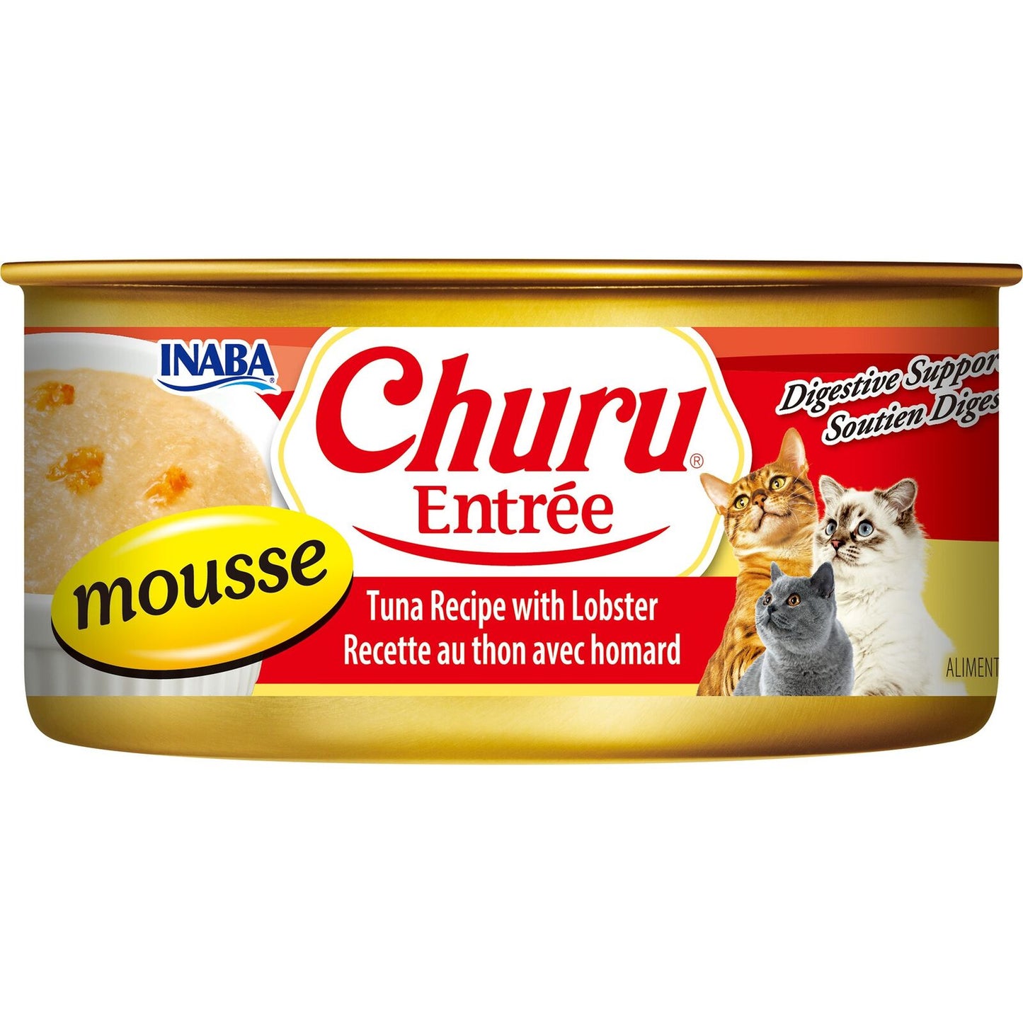 Inaba Churu Entree Mousse Tuna with Lobster Wet Cat Food 156g x 24 Cans