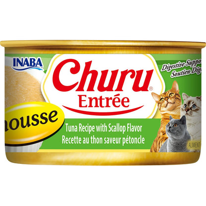 Inaba Churu Entree Mousse Tuna with Scallop Wet Cat Food 85g x 24 Cans