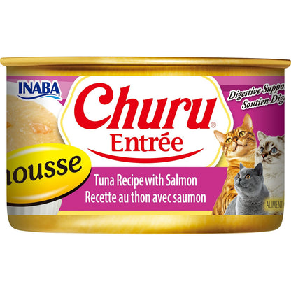 Inaba Cat Churu Entree Mousse Tuna W Salmon 85G 24Pk (Om24)