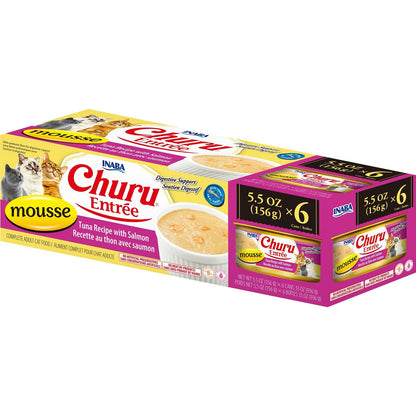 Inaba Cat Churu Entree Mousse Tuna W Salmon 6X156G