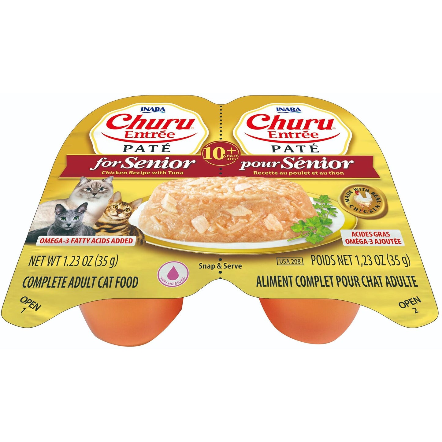 Inaba Cat Churu Ent Pate Chkn Tuna Snr 10+ 35G 6Pk Twn (Om6)