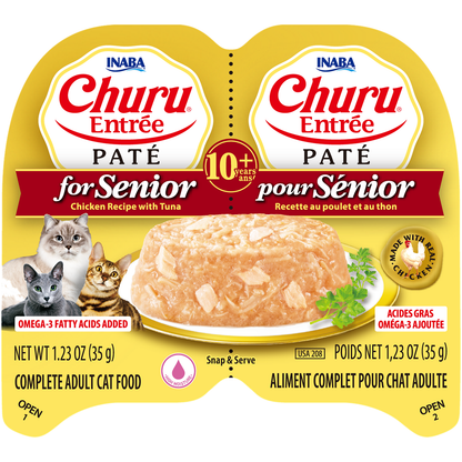 Inaba Cat Churu Ent Pate Chkn Tuna Snr 10+ 35G 6Pk Twn (Om6)