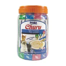 Inaba Churu Puree Tuna Varieties Cat Treats 50 x 14g Tub