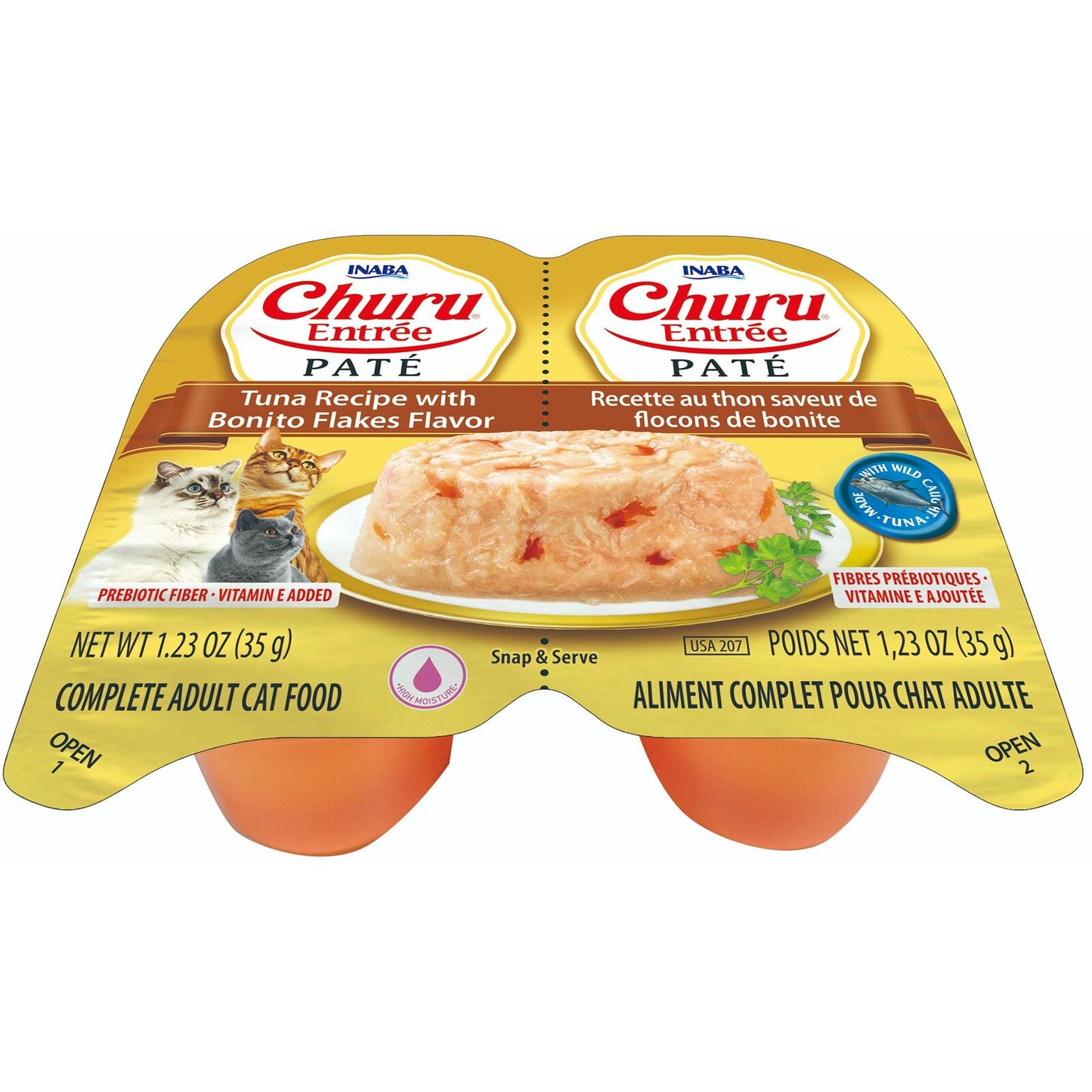Inaba Cat Churu Ent Pate Tuna Bonito 35G 6Pk Twin Cups (Om6)