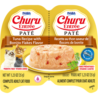 Inaba Cat Churu Ent Pate Tuna Bonito 35G 6Pk Twin Cups (Om6)