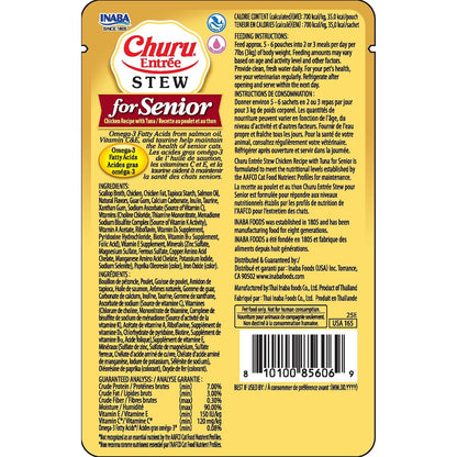 Inaba Cat Churu Ent Stew Chckn Tuna Snr 10+ 50G 6Pk Srt (Om6)