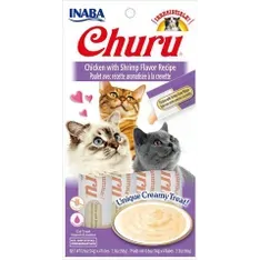 Inaba Churu Puree Chicken with Shrimp Cat Treats 56g x 6 Pack