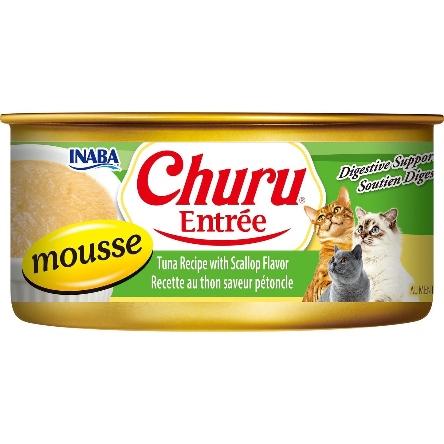 Inaba Churu Entree Mousse Tuna with Scallop Wet Cat Food 156g x 24 Cans