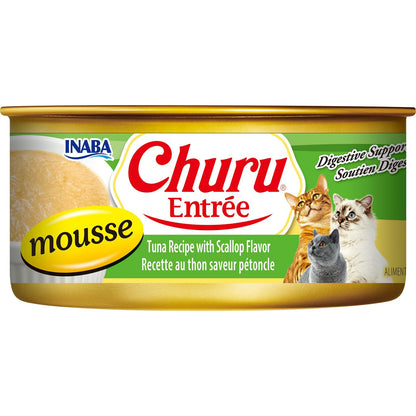 Inaba Churu Entree Mousse Tuna with Scallop Wet Cat Food 156g x 24 Cans