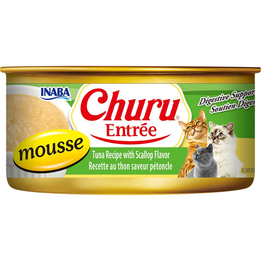 Inaba Churu Entree Mousse Tuna with Scallop Wet Cat Food 156g x 24 Cans