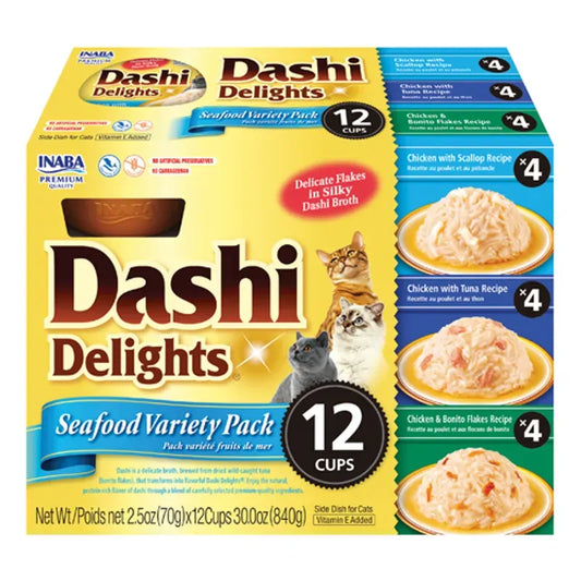 Inaba Dashi Delights Cup Seafood Variety 12Pk