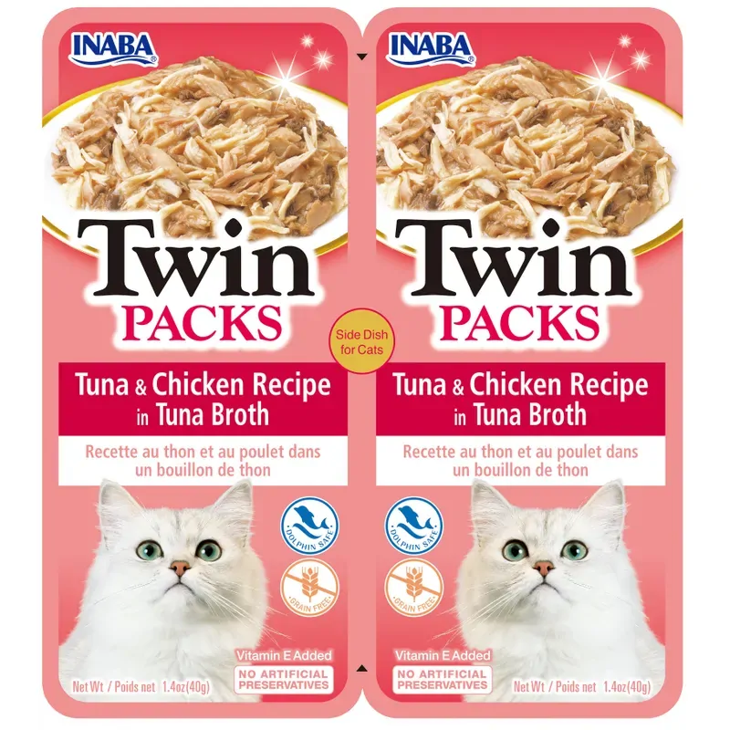 Inaba Cat Twin Packs Tuna Chkn In Tuna Brth 80G 6Pk (Om6)