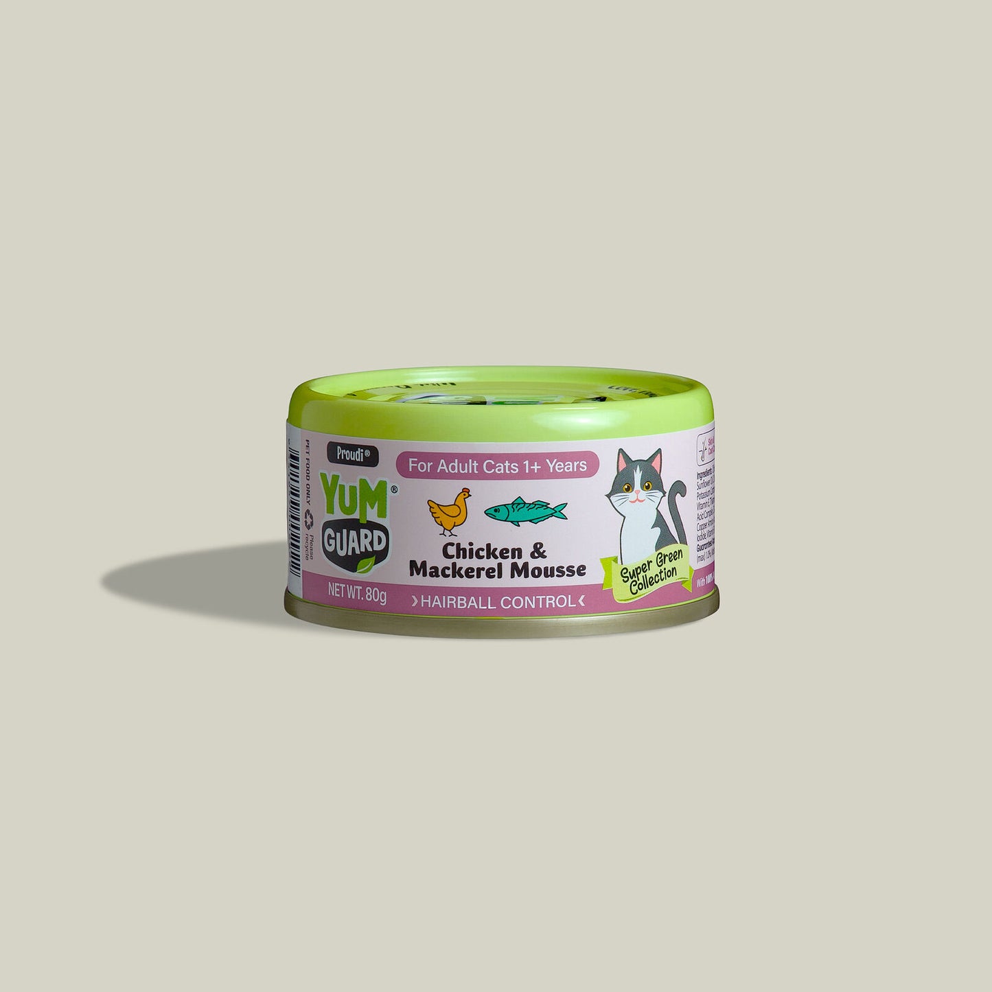 YUMGUARD HAIRBALL CONTROL CHCKN + MCKRL 12PK 80G (OM12)
