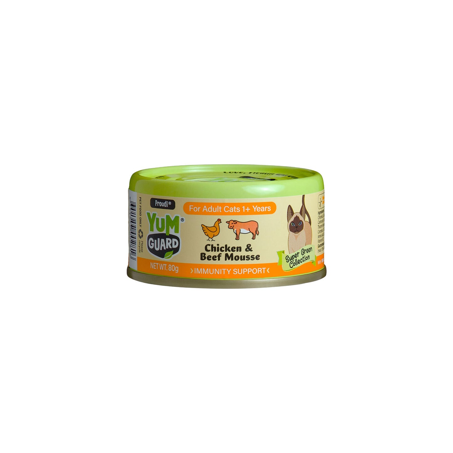 YUMGUARD IMMUNITY SUPPORT CHICKEN BEEF 12PK 80G (OM12)