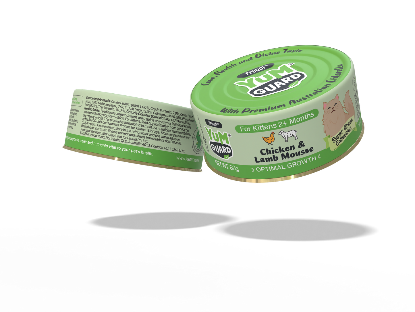 YUMGUARD OPTIMAL GROWTH CHICKEN + LAMB 12PK 60G (OM12)