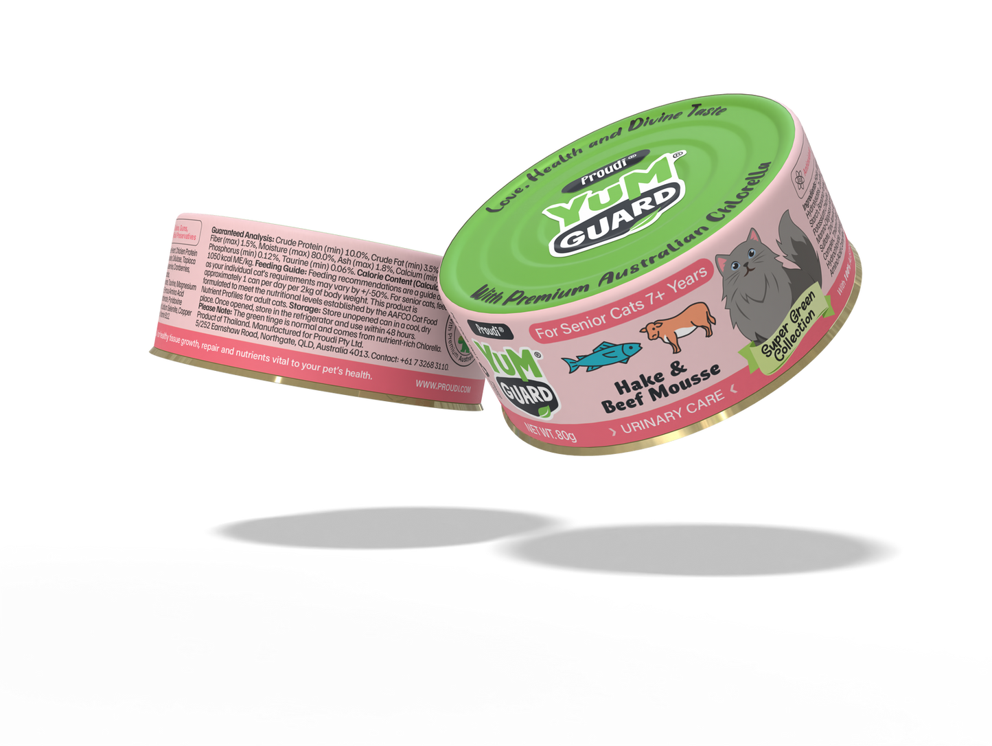 YUMGUARD SNR URINARY CARE HAKE & BEEF 12 PK80G (OM12)